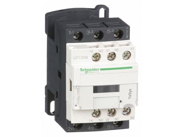 SCHNEIDER ELECTRIC LC1D09U7 IEC Magnetic Contactor, 1NC/1NO, 240V AC, 3 P,