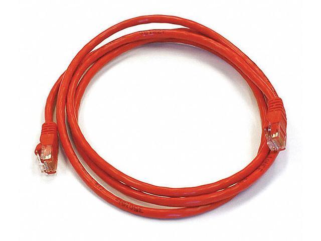 Monoprice Cat6 Ethernet Patch Cable - 5 Feet - Red Network Internet Cord - RJ45, Stranded, 550Mhz, UTP, Pure Bare Copper Wire, 24AWG