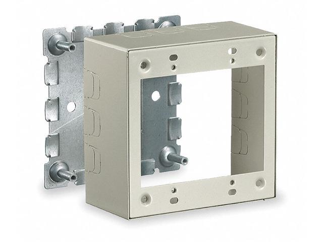 HUBBELL WIRING DEVICE-KELLEMS HBL5744S2IVA Switch and Receptacle Box,Ivory