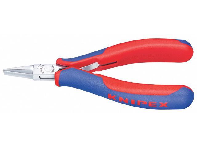 KNIPEX 35 12 135 G 5 1/4 in Flat Nose Plier Ergonomic Handle