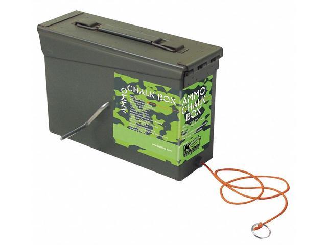 Photos - Other Power Tools Kraft Tool Chalk Line Box, 150 ft, Poly Cord, Camo Grn GG302 