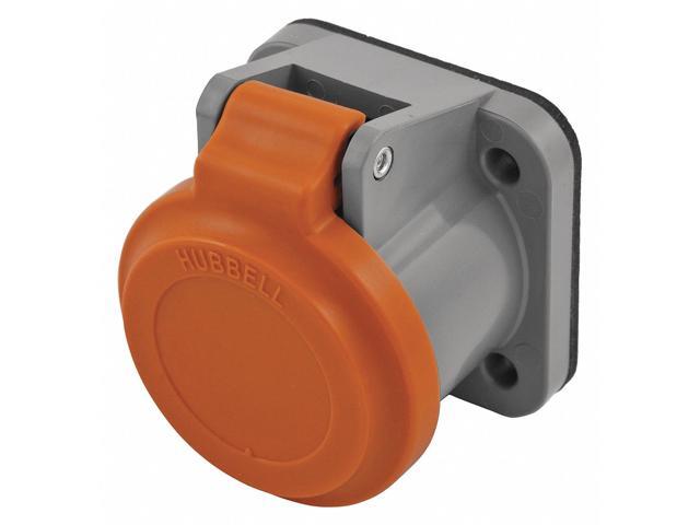 HUBBELL HBLNCO Single Pole Connector,Non-Met Cover,Orng