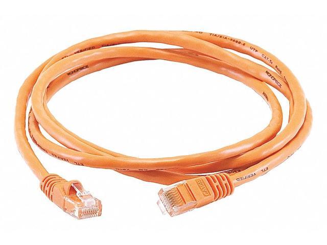Monoprice Cat5e Ethernet Patch Cable - 5 Feet - Orange Network Internet Cord - RJ45, Stranded, 350Mhz, UTP, Pure Bare Copper Wire, 24AWG