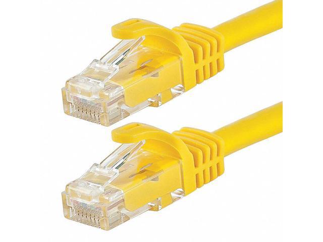Monoprice Cat6 Ethernet Patch Cable - 25 Feet - Yellow Network Internet Cord - RJ45, Stranded, 550Mhz, UTP, Pure Bare Copper Wire, 24AWG -...