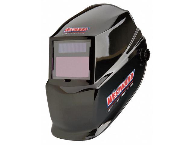 WESTWARD 4UZY8 Auto Dark Welding Helmet, 10, Black