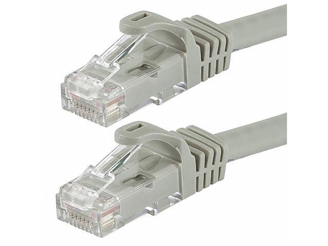 Monoprice Cat6 Ethernet Patch Cable - 7 Feet - Gray Network Internet Cord - RJ45, Stranded, 550Mhz, UTP, Pure Bare Copper Wire, 24AWG - Flexboot...