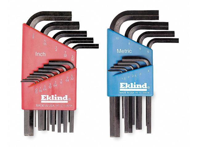 EKLIND 10122 22 Piece Metric/SAE L-Shape Hex Key Set, 10122