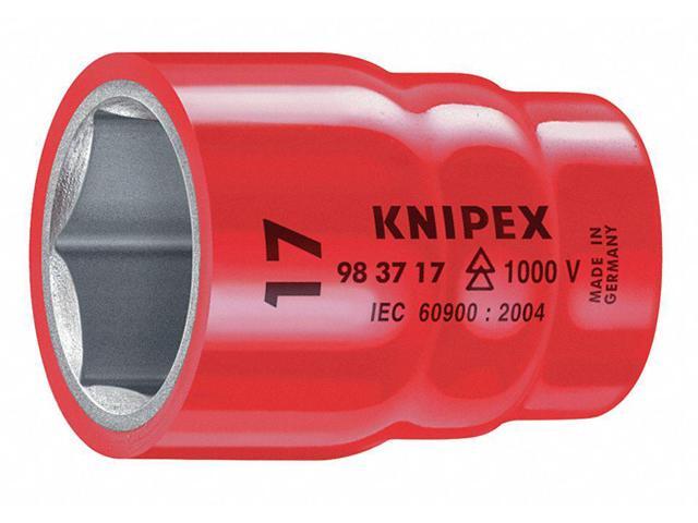 Knipex 98-37-17 Insulated 17 mm 6 Point 3/8' Socket