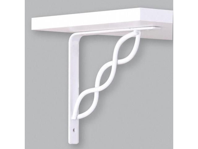 JOHN STERLING RP-0091-8WT 8 IN White Scroll Shelf Bracket