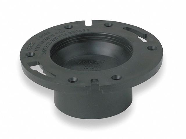 MUELLER INDUSTRIES 02903 Closet Flange w/ stop, 4 x 3', Hub, ABS