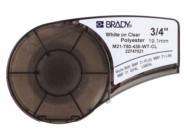 BRADY M21-750-430-WT-CL Label Tape Cartridge,Permanent Printer