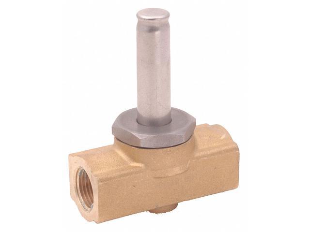 DAYTON 016654 Brass Solenoid Valve Less Coil, Normally Closed, 3/8 in Pipe Size
