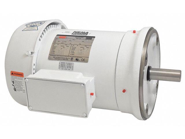 DAYTON 5XAU6BG Washdown Motor,3 Ph,TEFC,5 HP,3525 rpm