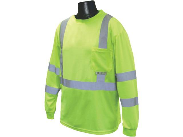 RADIANS ST21-3PGS-2X Long Sleeve Shirt, Type R Class 3, Birdseye Mesh, Hi-Vis