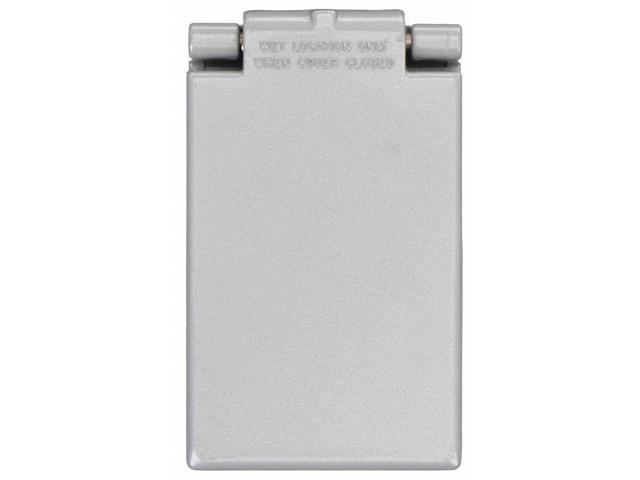 HUBBELL KILLARK FCL-GF Weatherproof Cover, 1 Gang, Aluminum, Duplex Receptacle