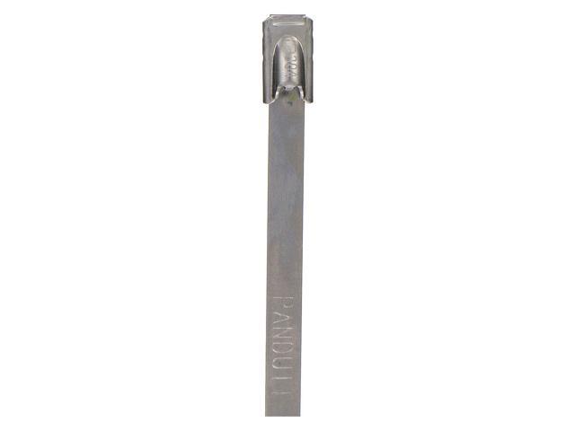 PANDUIT MLT6S-CP Cable Tie, 20-1/2 in L, 6 in Max Bundle Dia., Silver, 304