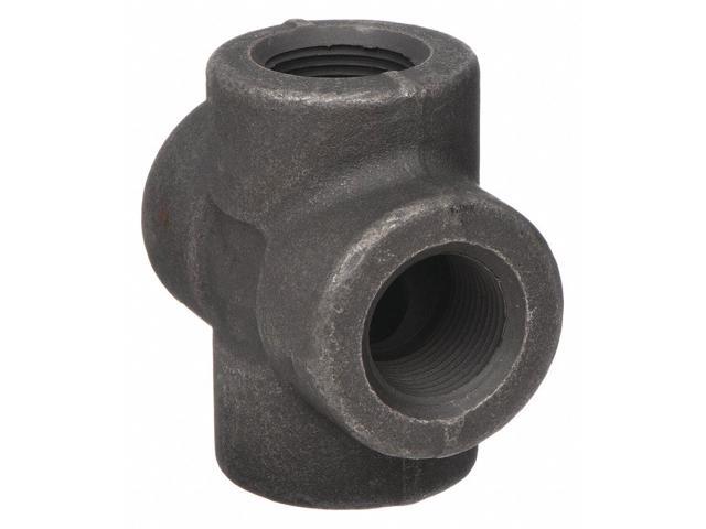 ANVIL 0361129604 Cross Cross, 1/2' Pipe, FNPT, Black Forged Steel, Class 3000