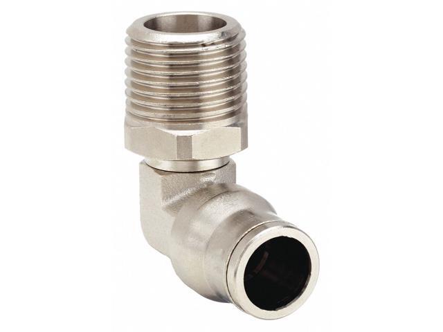 LEGRIS 3609 12 21 Push-Fit Elbow Fitting, 12mm Tube Size, Brass, Silver