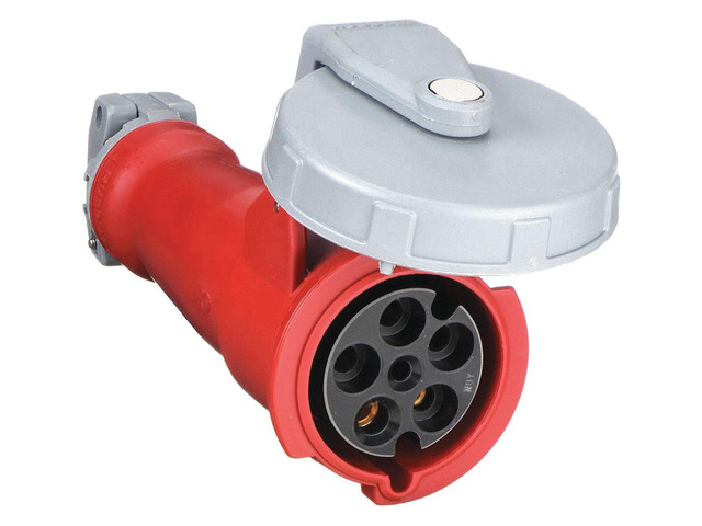 HUBBELL WIRING DEVICE-KELLEMS HBL560C7W Watertight Pin & Sleeve Connector, 60