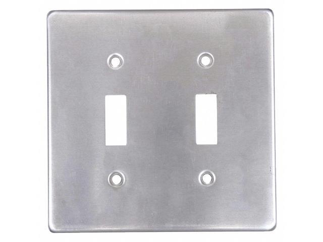 HUBBELL KILLARK 2FT Weatherproof Cover, Switch Box Type, 2 Gang, Aluminum,