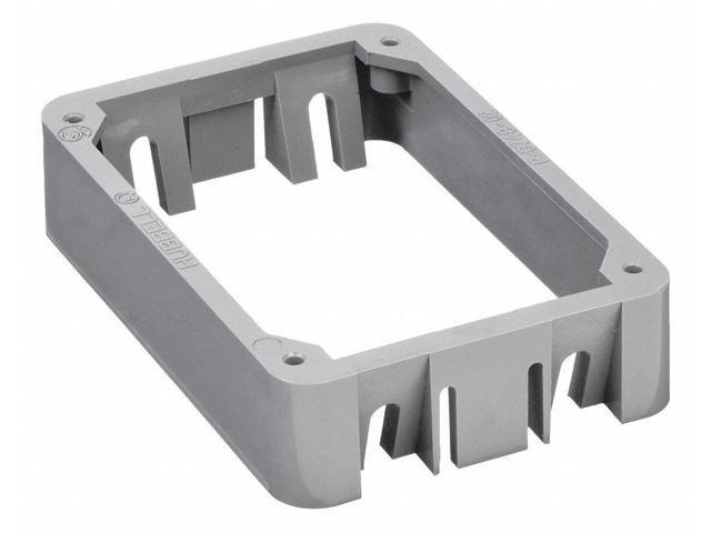 HUBBELL WIRING DEVICE-KELLEMS PFBRAC Adapter Collar, 1 Gang, Rectangular,