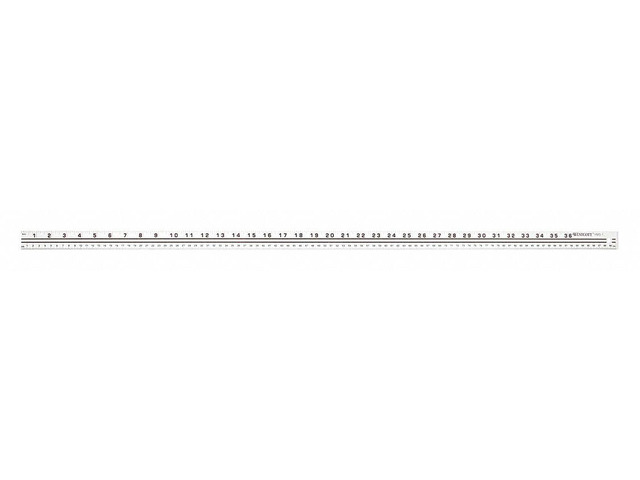 WESTCOTT YMS-1 Yardstick,Aluminum,Lined,8ths,39in,Metal