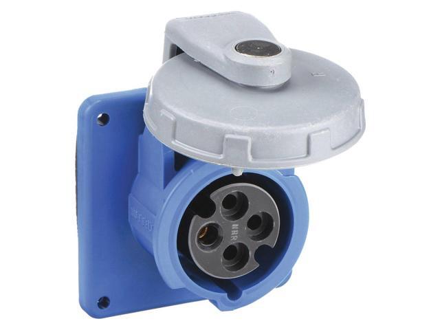 HUBBELL WIRING DEVICE-KELLEMS HBL420R9W Watertight Pin & Sleeve Receptacle, 20