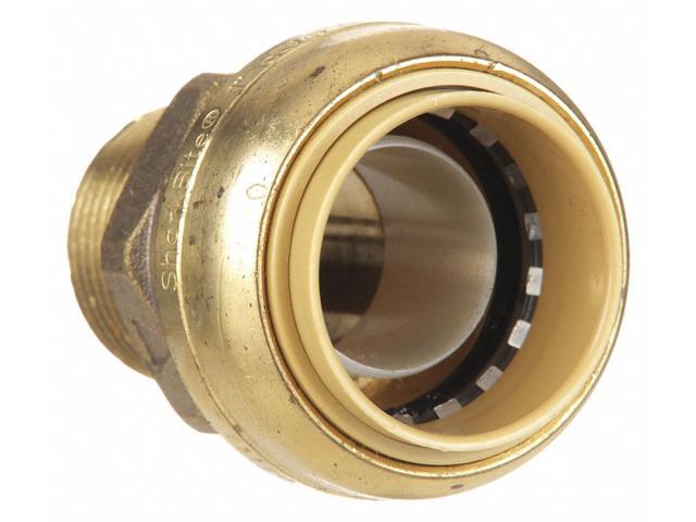 SHARKBITE U142LF Male Reducing Adapter, 1 in Tube Size, Brass, Brass