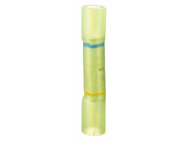 VELVAC 35430 Butt Splice Wire Connector, 10 AWG Max, Yellow, Polyolefin