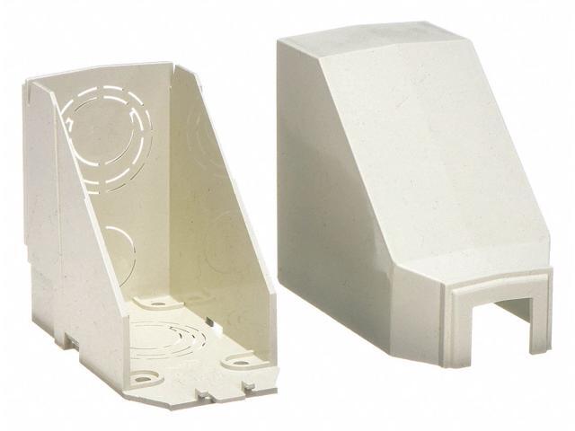 HUBBELL WIRING DEVICE-KELLEMS PLP1CACF Ceiling Adapter,White,PVC, Lan-Trak