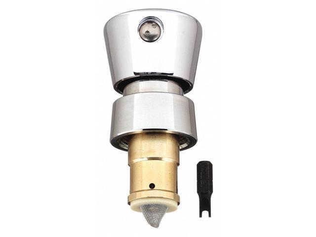 T & s Brass Metering Hot Cartridge, T & S Faucets For Use With, Chrome 3' 238AH