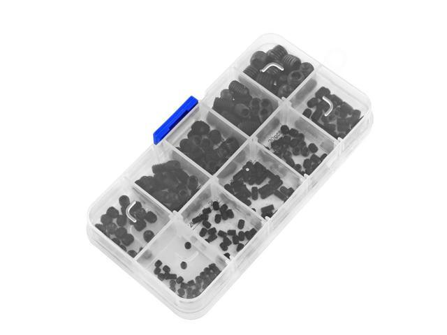 240pcs/set Socket Screw Assortment Allen Head Socket Hex Set Grub Screw Box Kit DIN916 M3-M8