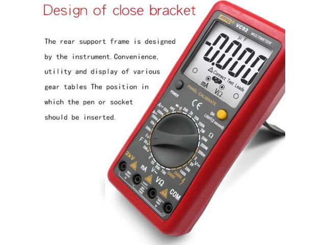 VC92 Digital Large Screen Multimeter To Measure Interphase Voltage 2000V AC And DC Voltage To Measure 2KV High Voltage