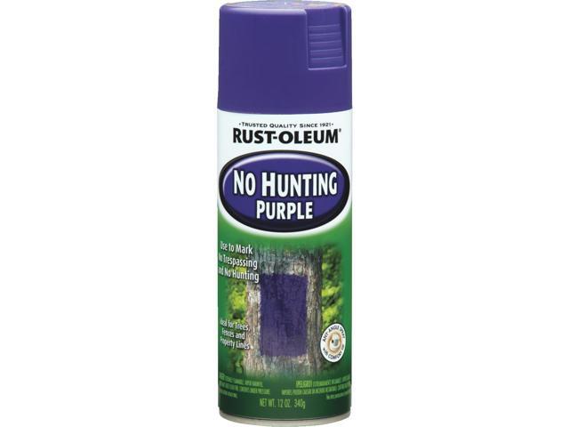 Rust-Oleum No Hunting Purple 12 Oz. Flat Spray Paint, Purple 270970