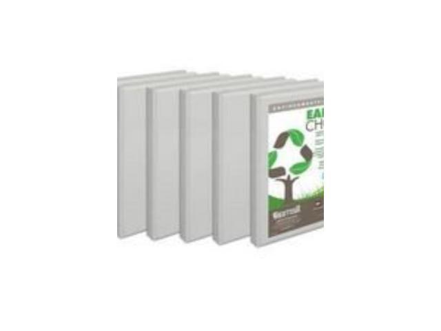 Samsill I08917 Earth's Choice View 1/2' Round 3-Ring Binder, White, 6/Pack