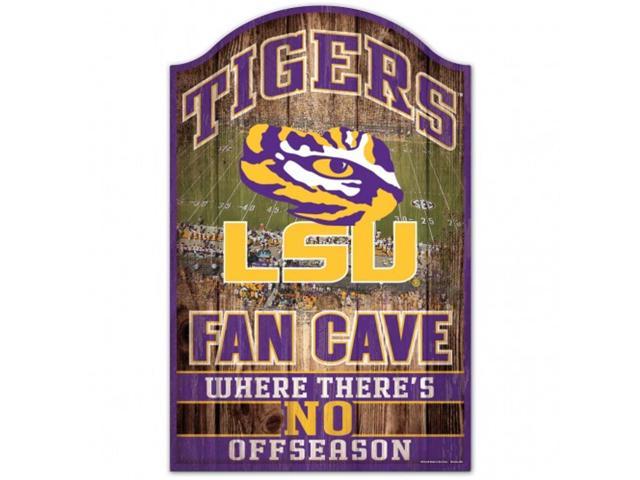 LSU Tigers Sign 11x17 Wood Fan Cave Design photo