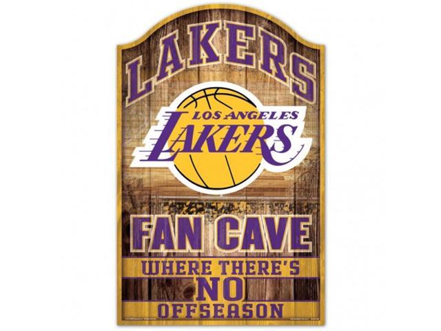 Los Angeles Lakers Sign 11x17 Wood Fan Cave Design photo