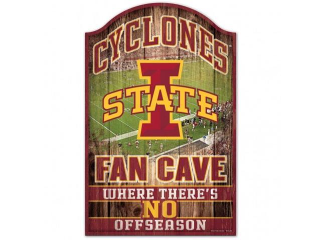 Iowa State Cyclones Sign 11x17 Wood Fan Cave Design - Special Order photo