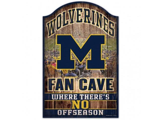 Michigan Wolverines Sign 11x17 Wood Fan Cave Design photo