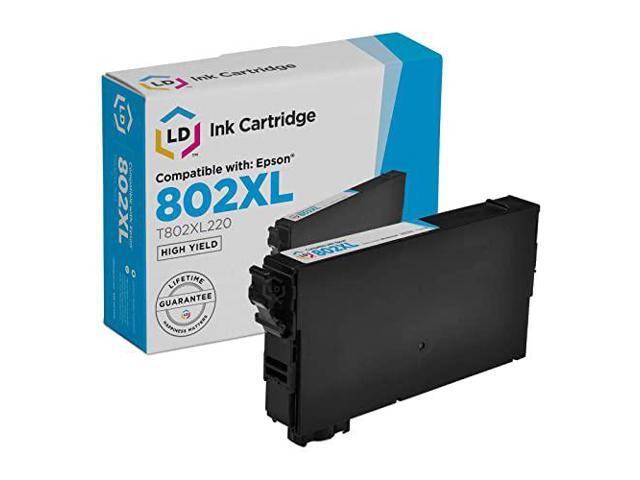 LD Remanufactured Ink Cartridge Replacement for Epson 802XL T802XL220 High Yield (Cyan)