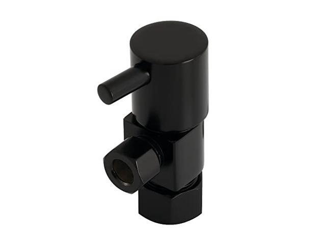 Kingston Brass CD53300DL Concord 5/8'O. D x 3/8' O. D Anti-Seize Deluxe Quarter Turn Ceramic Hardisc Cartridge Angle Stop, Matte Black