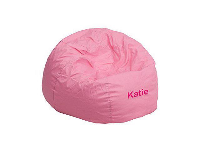 Flash Furniture Personalized Small Solid Light Pink Kids Bean Bag Chair