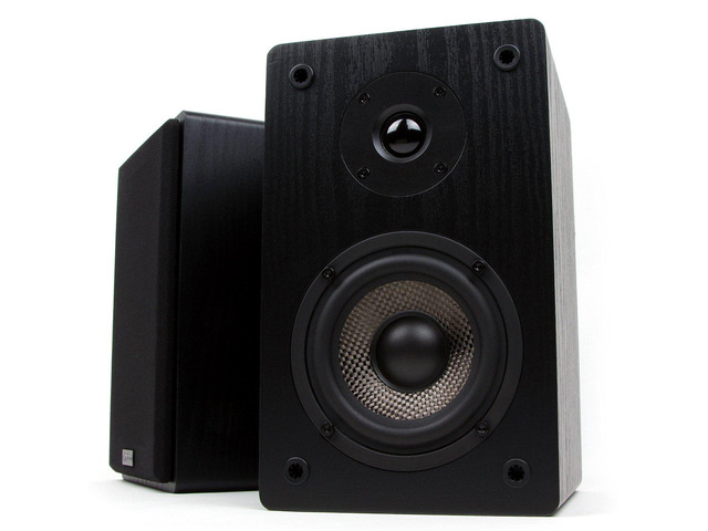 MB42 Standard 2-Way Passive Bookshelf Speakers, Stereo Pair, Black Amplifier Required, 4-Inch Carbon-Fiber Woofer, 0.75-Inch Silk-Dome Tweeter,...