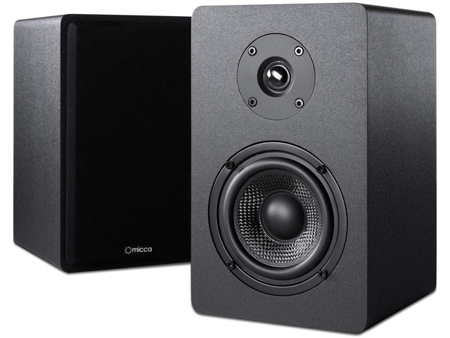 PB42X Powered Bookshelf Speakers, 30-Watt RMS Power, Active Near Field Studio Monitors, 2-Way (Black, Pair)