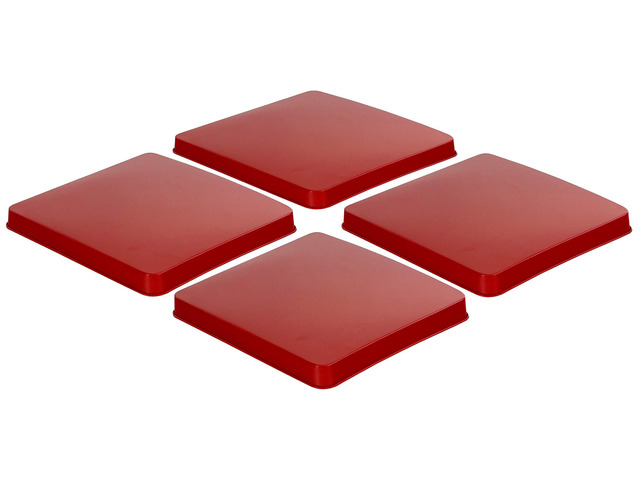 Square Gas Stove Burner Cover Set, Set of 4, Red