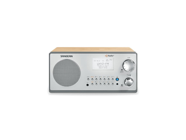 HDR-18 HD Radio/FM-Stereo/AM Wooden Cabinet Table Top Radio Silver