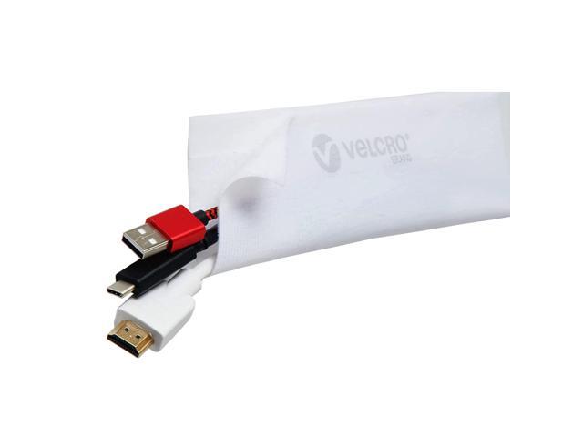 VELCRO Brand Mountable Cable Management Sleeve Cord Hider Mounts on Walls or Desk Pefect Wire Organizer for Home or Office Removable Damage...