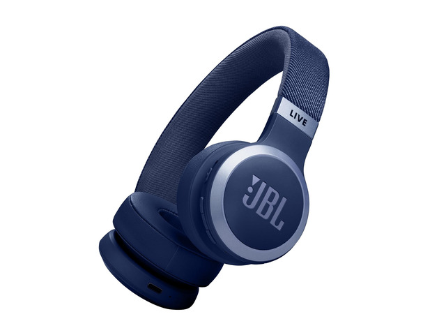 Live 670NC Wireless On-Ear Headphones, Adaptive NC - Blue Bluetooth Headphones With Surround Sound, up to 65H Battery Life, Fast Charging, Built-In...