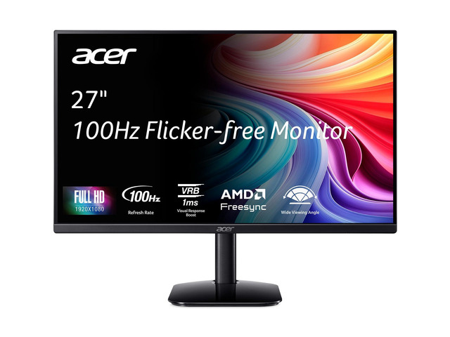 KB272 E0bi 27' IPS Full HD (1920 x 1080) Zero-Frame Gaming Office Monitor AMD FreeSync Technology Up to 100Hz Refresh 1ms (VRB) Low Blue Light Tilt...