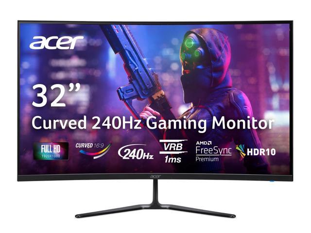Acer - Nitro 31.5” VA Curved FHD 240Hz 1ms FreeSync Premium Gaming Monitor HDR10 (DisplayPort, HDMI) - Black - image 9